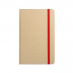 Caderno A5 personalizado papel reciclado cor vermelho primeira vista