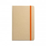 Caderno A5 personalizado papel reciclado cor cor-de-laranja primeira vista