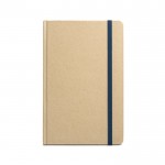 Caderno A5 personalizado papel reciclado cor azul-marinho primeira vista