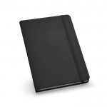 Caderno de capa dura personalizável com logo cor preto