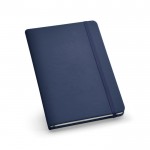 Caderno de capa dura personalizável com logo cor azul