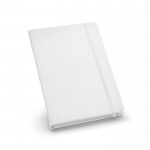 Caderno de capa dura personalizável com logo cor branco