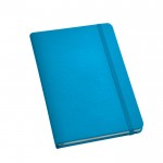 Caderno de capa dura personalizável com logo cor azul claro