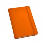 Caderno de capa dura personalizável com logo cor cor-de-laranja