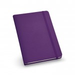 Caderno de capa dura personalizável com logo cor violeta