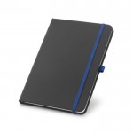 Cadernos A5 com suporte para caneta  cor azul real