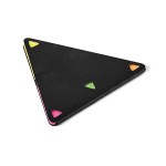 Kit de notas adesivas em forma de triângulo cor preto