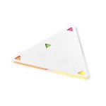 Kit de notas adesivas em forma de triângulo cor branco