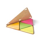 Kit de notas adesivas em forma de triângulo cor castanho