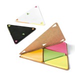 Kit de notas adesivas em forma de triângulo cor castanho varias cores