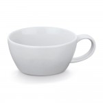 Conjunto de chá em cerâmica personalizável cor branco terceira vista