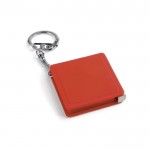 Porta-chaves com fita métrica de 1m cor vermelho