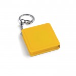 Porta-chaves com fita métrica de 1m cor amarelo