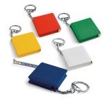 Porta-chaves com fita métrica de 1m cor verde varias cores