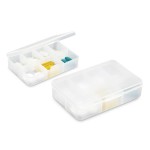 Caixa de comprimidos com 7 divisórias cor branco varias cores