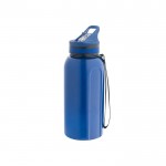 Garrafa desportiva de plástico com bocal incorporado e pega 1,2 L cor azul