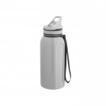 Garrafa desportiva de plástico com bocal incorporado e pega 1,2 L cor cinzento