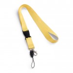 Lanyard personalizável em poliéster (2cm) cor amarelo