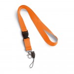 Lanyard personalizável em poliéster (2cm) cor cor-de-laranja