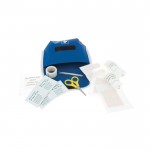 Kit de emergência com vários acessórios  cor azul terceira vista