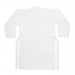 Roupão de banho grande de algodão com cinto e dois bolsos 350 g/m2 cor branco segunda vista