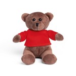 Urso de peluche com t-shirt personalizável cor vermelho