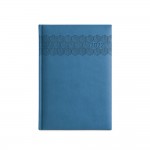 Bonita agenda para brinde com padrão gravado cor azul primeira vista