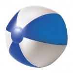 Bola de praia de PVC em várias cores e com opção multicolorida cor azul segunda vista
