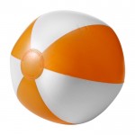Bola de praia de PVC em várias cores e com opção multicolorida cor cor-de-laranja segunda vista