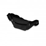 Bolsa de cintura de poliéster com 4 bolsos e alça ajustável cor preto primeira vista