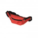 Bolsa de cintura de poliéster com 4 bolsos e alça ajustável cor vermelho primeira vista