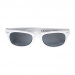 Óculos de sol de plástico reciclado com proteção UV400 cor branco primeira vista