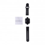 Smartwatch multifunções sem fios, pulseira ajustável e USB cor preto sexta vista