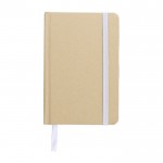 Caderno kraft, capa cartão reciclado apr. folhas A6 pautadas cor branco primeira vista