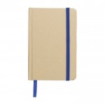 Caderno kraft, capa cartão reciclado apr. folhas A6 pautadas cor azul primeira vista