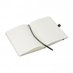 Caderno de feltro reciclado aprox. folhas A5 pautadas cor cinzento segunda vista