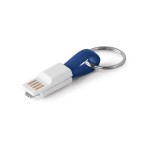 Porta-chaves cabo USB / micro USB / IOS cor azul