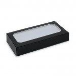 Bateria portátil com painel solar e LED cor preto com caixa
