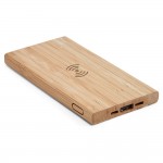 Bateria portátil em bambu personalizável cor marfil