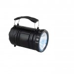 Lanterna 2 em 1 com potente lâmpada exterior e lanterna com alça lateral cor preto terceira vista
