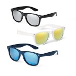 Óculos de sol com lentes espelhadas cor branco varias cores