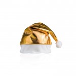 Gorro de Natal em dourado e prateado com logo cor dourado vista principal