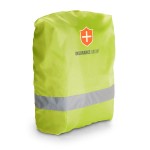 Proteção impermeável para mochila  cor amarelo com logotipo