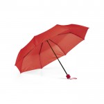 Guarda-chuva colorido dobrável em 3 secções cor vermelho
