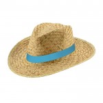 Chapéu Summertime com fita azul-claro