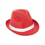 Chapéu com fita sublimada cor vermelho