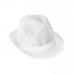 Chapéu com fita sublimada cor branco