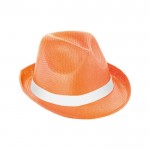 Chapéu com fita sublimada cor cor-de-laranja