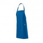 Avental de algodão reciclado com alças para o pescoço 180 g/m2 cor azul