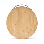 Tábua de corte de bambu com pega e três utensílios incluídos cor natural